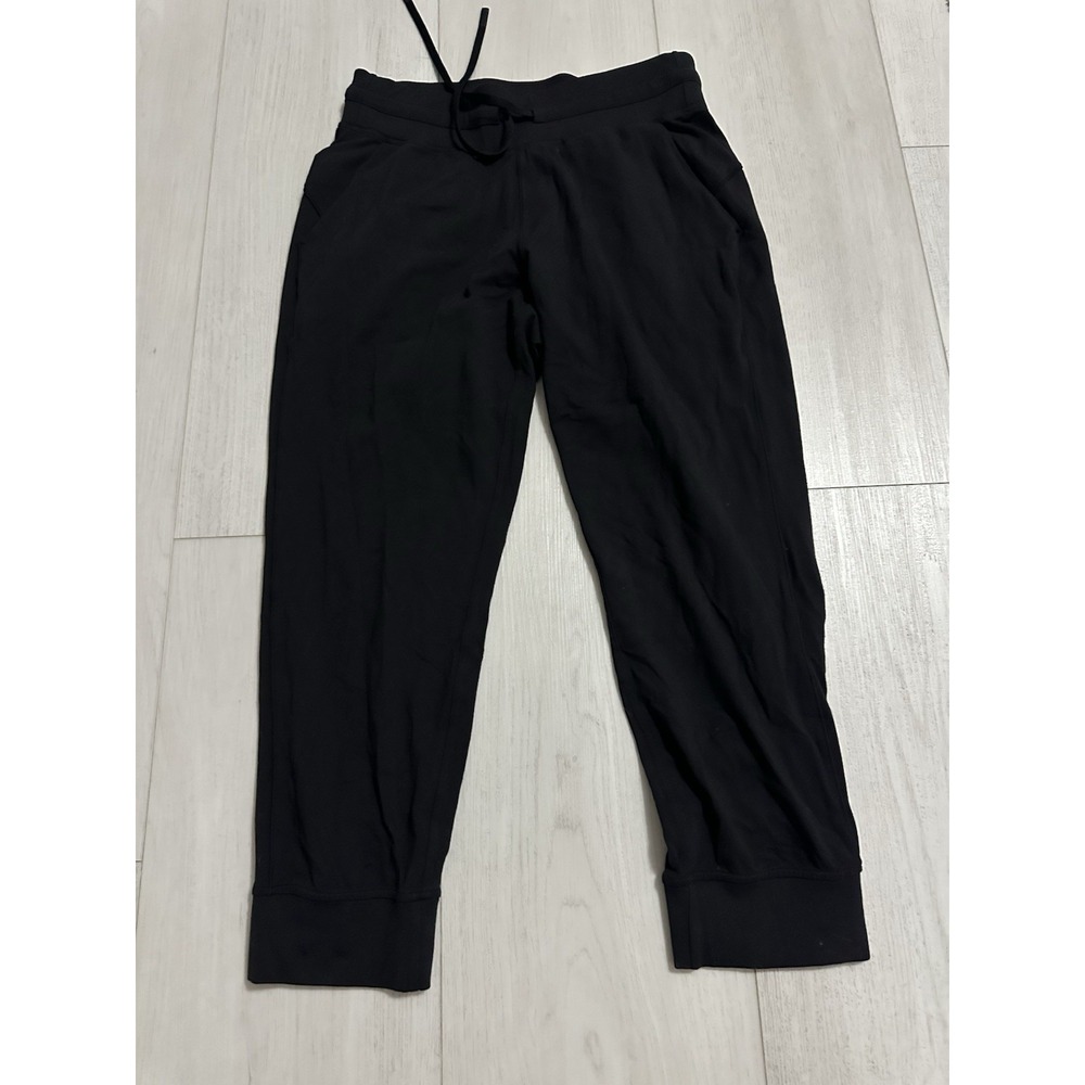 Lululemon Ready To Rulu Jogger‎ Crop Crop Sz 8 Black Drawstring Stretch
